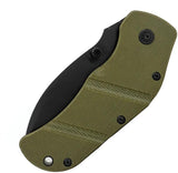 Sniper Bladeworks TOG Framelock OD Green Canvas Micarta Handle D2 Tool Steel Spear Point Blade by Sniper Bladeworks