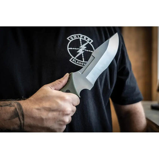 Sniper Bladeworks Mamu Fixed Blade OD/Satin MAMU ODG /SATIN by Sniper Bladeworks