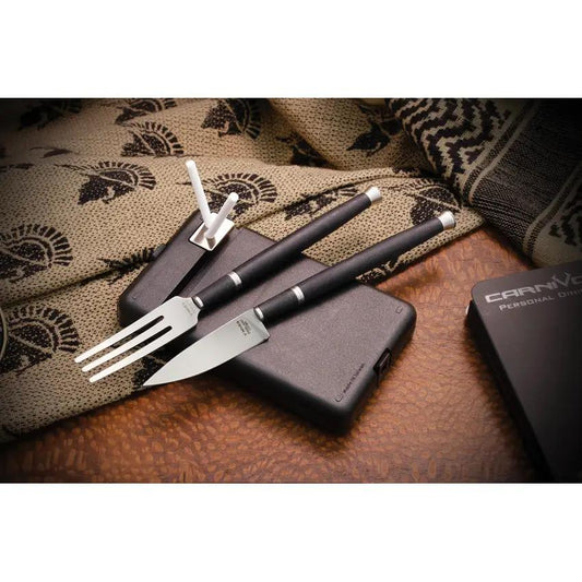 Spartan Blades Carnivore Dining Set PCDS1 Compact Breakdown Utensils With Pocket Size Case And VG10 Knife Blade by Spartan Blades