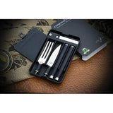 Spartan Blades Carnivore Dining Set PCDS1 Compact Breakdown Utensils With Pocket Size Case And VG10 Knife Blade by Spartan Blades