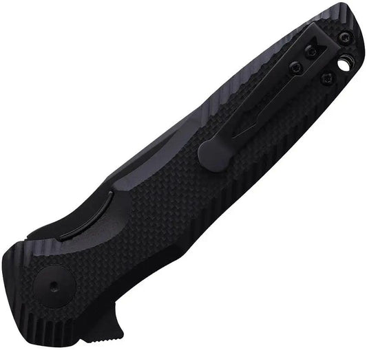 Spartan Blades Poros Linerlock Black - TiNi Coated 154CM Blade Extended Tang G10 Handle by Spartan Blades