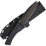 Spartan Blades Damysus Fixed Blade - 1095 Cro-Van Drop Point Black Micarta Handle Full Tang by Spartan Blades