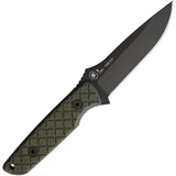 Spartan Blades Alala Fixed Blade Knife - Green Canvas Micarta Handle, Full Tang, 1095 Cro-Van Steel by Spartan Blades