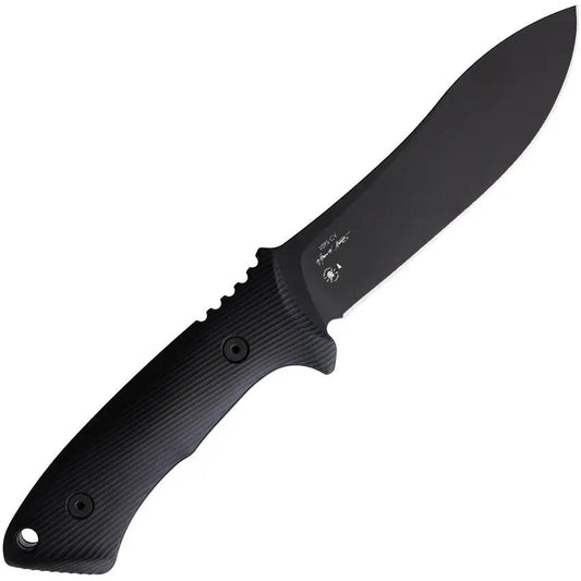 Spartan Blades Harsey Nessmuk Fixed Blade - Full Tang 1095 Cro-Van Carbon Steel Black Handle by Spartan Blades