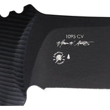 Spartan Blades Harsey Nessmuk Fixed Blade - Full Tang 1095 Cro-Van Carbon Steel Black Handle by Spartan Blades