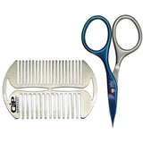 Razolution Beard Trimming Set 59612 - Self Sharpening Stainless Tools With Blue Matte Finish And Leather Case by Razolution