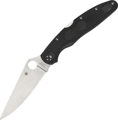 Spyderco Police Model 4 Lockback Knife VG10 Blade Premium Black FRN Handle Pocket Clip For EDC Enthusiasts by Spyderco
