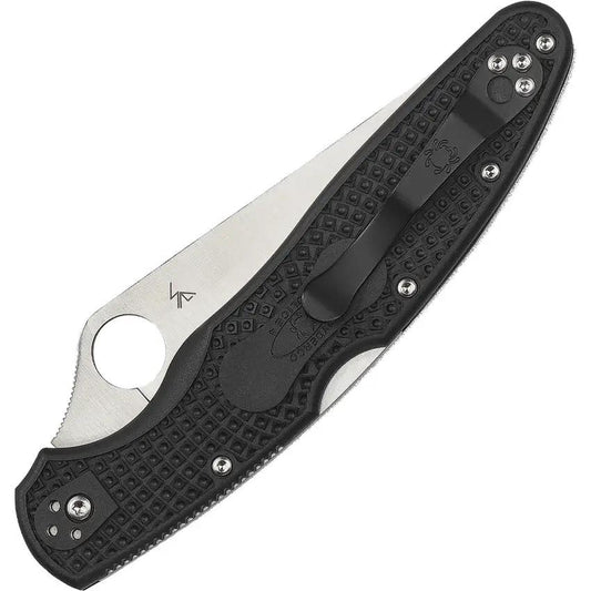 Spyderco Police Model 4 Lockback Knife VG10 Blade Premium Black FRN Handle for EDC Duty by Spyderco