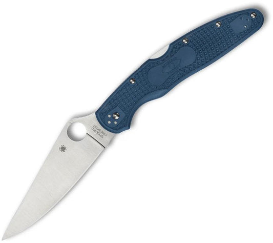 Spyderco Police 4 LWT Lockback Folding Knife CPM SPY27 Blade Blue FRN Handle For Police And Duty Use by Spyderco