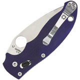 Spyderco Manix 2 Ball Bearing Lock Knife Blue G10 Handle Premium S110V Blade Edge Life And Smooth Deployment For EDC by Spyderco