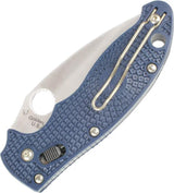 Spyderco Manix 2 Ball Bearing Lock CPM S110V Satin Finish EDC Knife - Blue GFN Handle For Enthusiasts by Spyderco