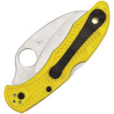 Spyderco Tasman Salt 2 Lockback Knife - Saltwater Ready Rust-Resistant Hawkbill Serrated Blade with Yellow FRN by Spyderco