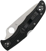 Spyderco Endura 4 Lockback Black Serrated Folding Knife - VG10 Blade for Everyday Carry by Spyderco