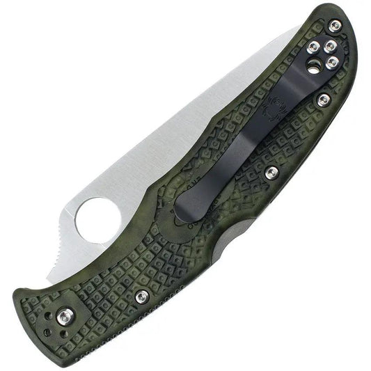 Spyderco Endura 4 Lockback Knife - VG-10 Stainless Blade, Satin Finish, FRN Handle For EDC by Spyderco