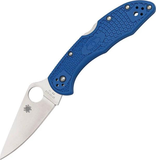 Spyderco Delica Lockback Blue EDC Knife With VG10 Blade For Everyday Carry Enthusiasts by Spyderco