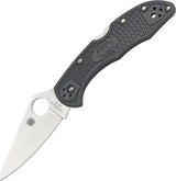 Spyderco Delica Lockback Gray FRN Handle VG10 Blade EDC Knife For Everyday Carry by Spyderco