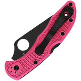 Spyderco Delica Pink Lockback Knife - CPM S30V Blade With TiNi Coated Pink FRN Handle For Pink Knife Fans by Spyderco