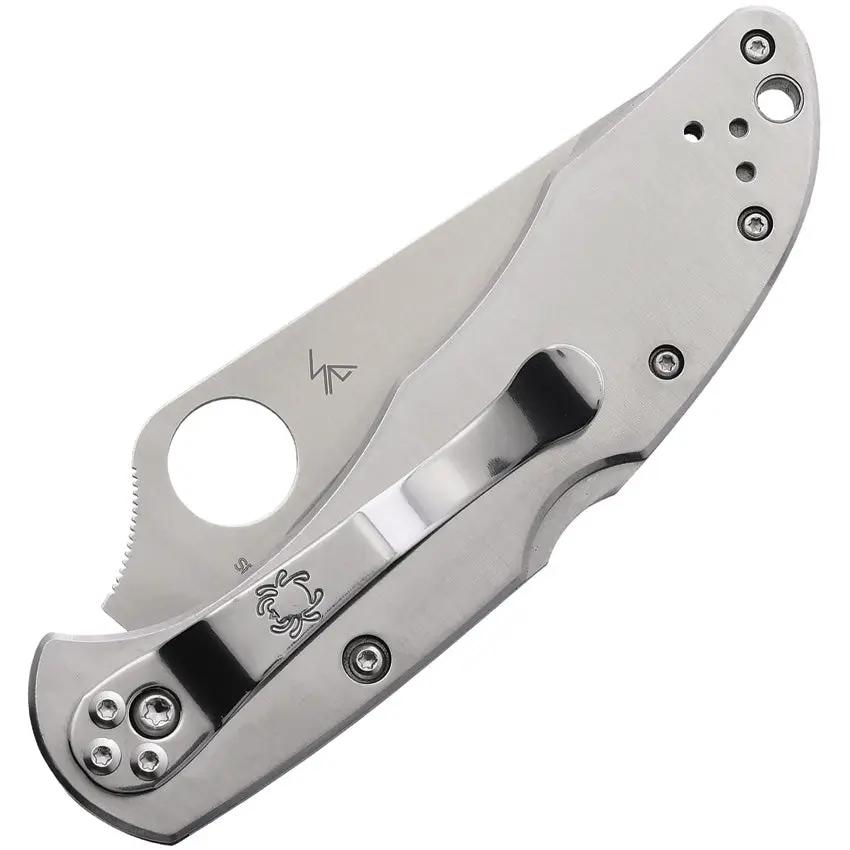 Spyderco Delica 4 Lockback Knife - 3-Inch Serrated VG-10 Blade for Everyday Carry by Spyderco