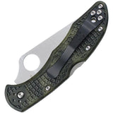 Spyderco Delica 4 Lockback Knife - Premium VG10 Blade, Zombie Green FRN Handle For EDC by Spyderco