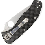 Spyderco Tenacious Carbon Fiber G10 EDC Knife - 3.5 Inch Satin 8Cr13MoV Blade For Everyday Carry by Spyderco