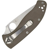 Spyderco Tenacious Liner Lock Knife - Brown G10 Handle With CPM M4 Serrated Blade For EDC Enthusiasts by Spyderco