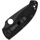 Spyderco Tenacious Black Folding Knife - EDC Ready With 3.38in 8Cr13MoV Blade And FRN Handle by Spyderco