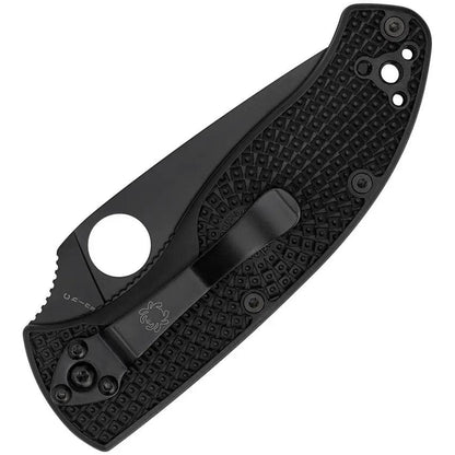 Spyderco Tenacious Black Folding Knife - EDC Ready With 3.38in 8Cr13MoV Blade And FRN Handle by Spyderco