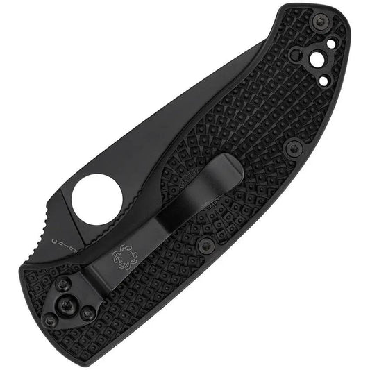 Spyderco Tenacious Black Folding Knife - EDC Ready With 3.38in 8Cr13MoV Blade And FRN Handle by Spyderco