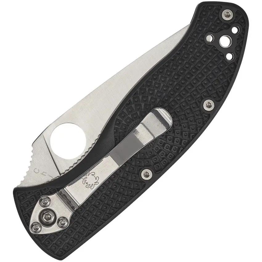 Spyderco Tenacious Knife Linerlock - Affordable Everyday Carry Knife With Black FRN Handle 3.38 Inch Satin Blade by Spyderco