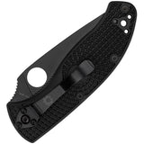 Spyderco Tenacious Folding Knife - Rugged 8Cr13MoV Serrated Blade With Linerlock And FRN Handle For EDC by Spyderco