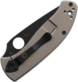 Spyderco Tenacious Ti Gray Knife - Lightweight Titanium Handle With 8Cr13MoV Blade For EDC by Spyderco
