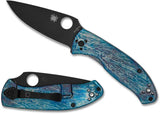 Spyderco Tenacious RIL Ti Blue Titanium Handle D2 Blade EDC Knife - Blue Anodized Titanium Build by Spyderco