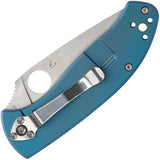 Spyderco Tenacious RIL Titanium Blue Premium Folding Knife - Lightweight Titanium Handle For Everyday Carry by Spyderco