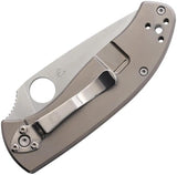 Spyderco Tenacious Titanium Gray EDC Knife - Titanium Frame With Satin 8Cr13MoV Blade by Spyderco