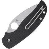 Spyderco Sage 6 Button Compression Folding Knife - Satin CPM S30V Blade, Black Laminate Carbon Fiber G10 Handle by Spyderco