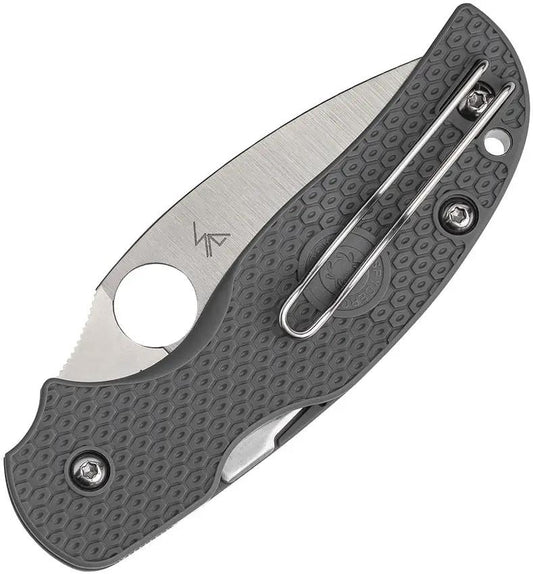 Spyderco Sage 5 Compress Gray Maxamet Knife One Handed Deployment 3 Inch Maxamet Blade FRN Grip For EDC by Spyderco