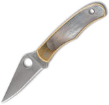 Spyderco Bug Slip Joint Abalone Inlay Satin 12C27 Stainless EDC Knife For Collectors by Spyderco
