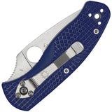Spyderco Persistence Folding Knife - Blue FRN Bi-Directional Texture CPM S35VN Blade EDC Ready by Spyderco