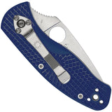 Spyderco Persistence Knife - Blue FRN Handle With CPM S35VN Serrated Blade For Everyday Carry by Spyderco