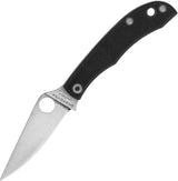 Spyderco Honeybee Slip Joint Knife With Black G10 Handle For EDC Enthusiasts Compact 2in Closed 12C27 Sandvik Blade by Spyderco