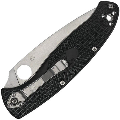 Spyderco Resilience Linerlock Folding Knife - Black FRN Handle 4.25 Inch Satin Blade 8Cr13MoV EDC Ready by Spyderco