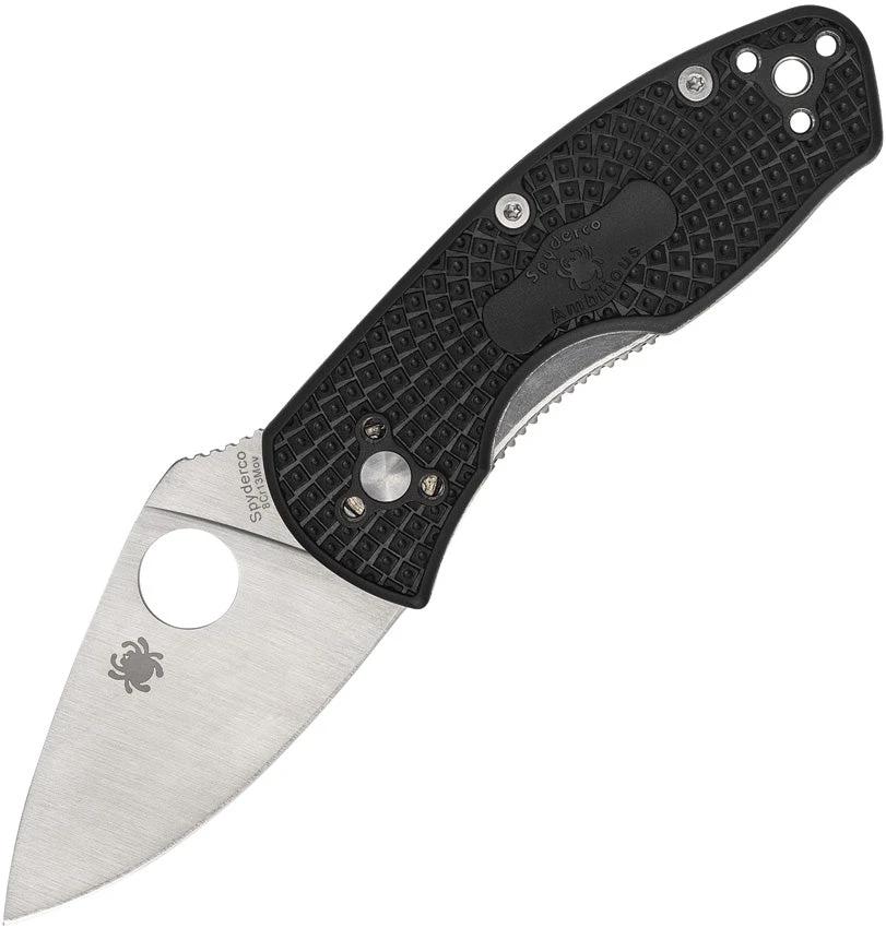 Spyderco Ambitious Light Linerlock Knife Satin Blade 8Cr13MoV For Everyday Carry Enthusiasts by Spyderco