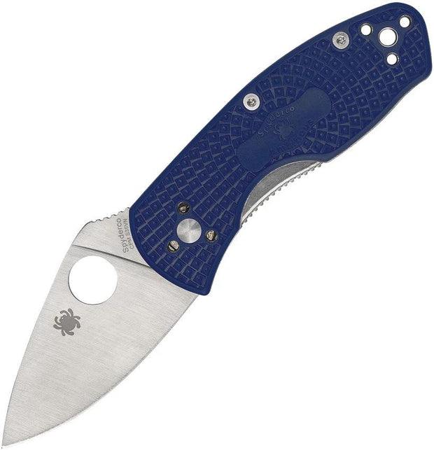 Spyderco Ambitious Light Linerlock Knife With S35VN Blade And Blue FRN Handle For EDC by Spyderco