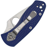 Spyderco Ambitious Light Linerlock Knife - S35VN Blade Blue FRN Handle For Everyday Carry by Spyderco