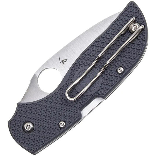 Spyderco Chaparral Lockback EDC Knife - 2.5In Satin CTS-XHP Blade, Lightweight Gray FRN Handle by Spyderco