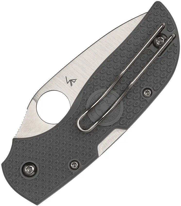 Spyderco Chaparral LWT Lockback Gray Slim FRN Handle EDC Knife - Serrated CTS XHP Blade by Spyderco