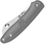 Spyderco Roadie Gray FRN EDC Knife - Notched Joint for Two-Hand Opening, Ultralight Compact Design for Everyday Carry by Spyderco