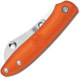 Spyderco Roadie Orange Folding Knife - N690Co Blade Notched Joint 2 1/8 Inch Sheepsfoot For Everyday Carry by Spyderco