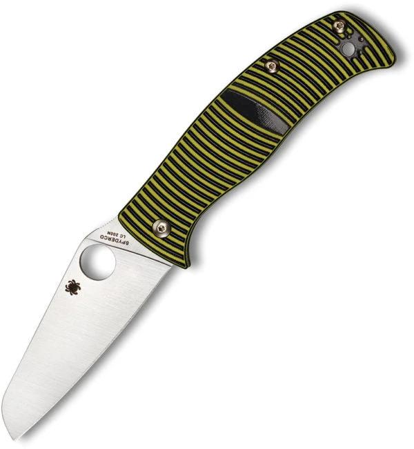 Spyderco Caribbean Sheepsfoot Folding Knife With Compression Lock For EDC Enthusiasts LC200N Satin Blade by Spyderco