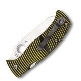 Spyderco Caribbean Sheepsfoot Folding Knife - Secure Compression Lock, EDC Ready LC200N Satin Blade by Spyderco